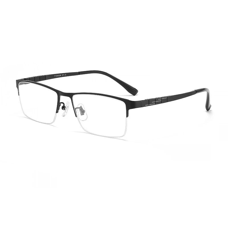 Bobbie Unisex Semi Rim Square Titanium Eyeglasses HT0178