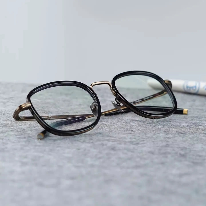 Blackmask Unisex Full Rim Square Titanium Eyeglasses Fuz 2