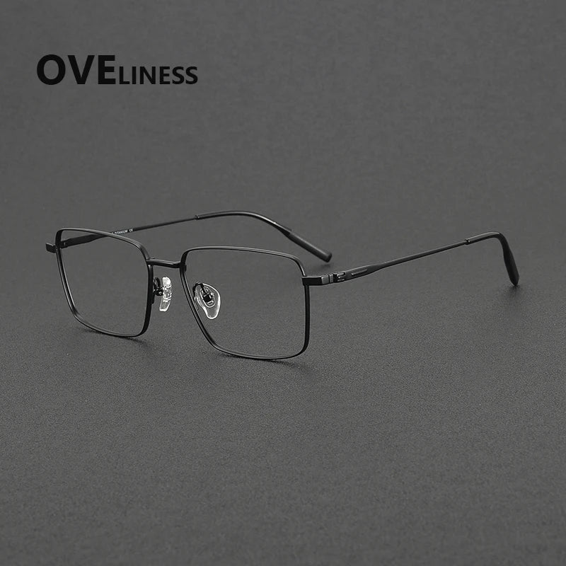 Oveliness Unisex Full Rim Polygon Square Titanium Eyeglasses 581058
