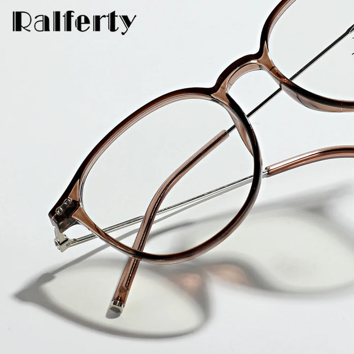 Ralferty Women's Full Rim Round Tr 90 Acetate Eyeglasses R85068 Full Rim Ralferty   