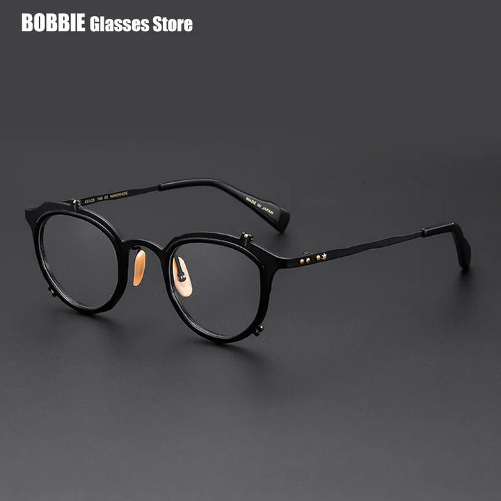 Bobbie Women's Full Rim Oval Polygon Titanium Eyeglasses 960050