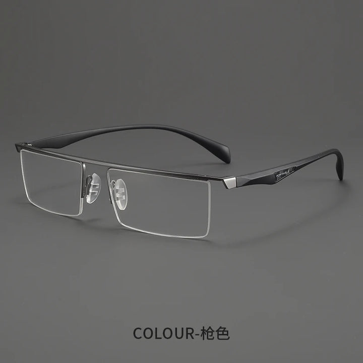 Bclear Unisex Semi Rim Square Alloy Eyeglasses MY-P8332