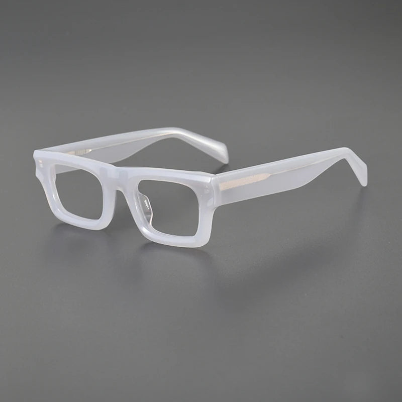 Black Mask Unisex Full Rim Rectangle Acetate Eyeglasses 8018 Full Rim Black Mask Grey  