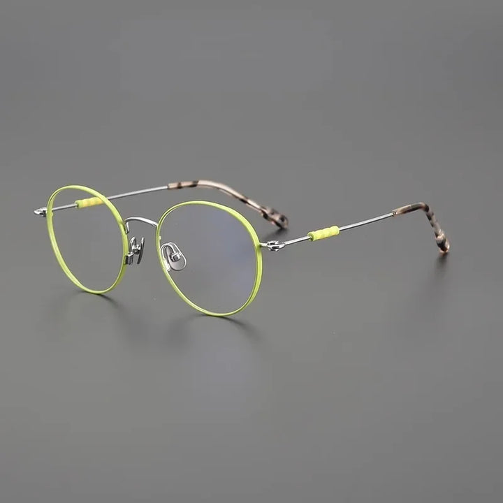 Hewei Unisex Full Rim Small Round Titanium Eyeglasses 5019 Full Rim Hewei   