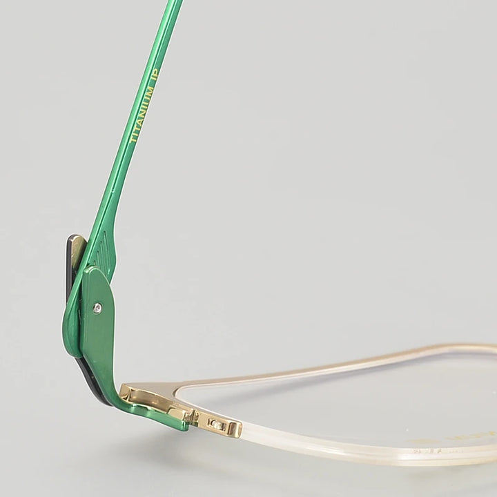 Muzz NINE men's semi rim pure titanium prescription eyeglasses — view 9