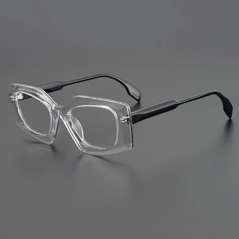 Nobler Unisex Full Rim Wide Edge Cat Eye Acetate Eyeglasses 19312 Full Rim Nobler C4  