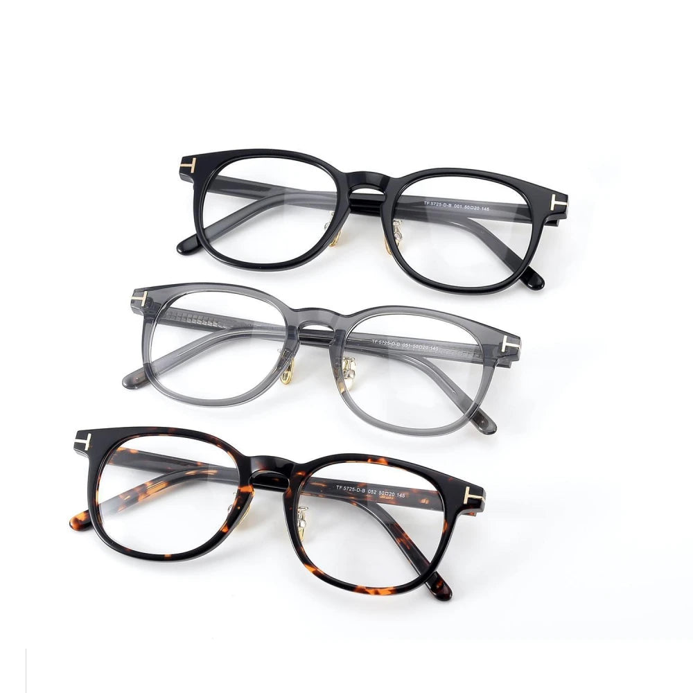 Black Mask Unisex Full Rim Square Acetate Eyeglasses 5725o Full Rim Black Mask   