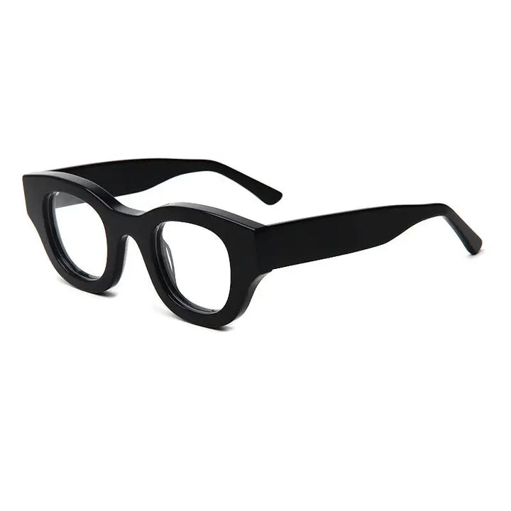 Gatenac Unisex Full Rim Square Thick Acetate Eyeglasses 237043 FuzWeb