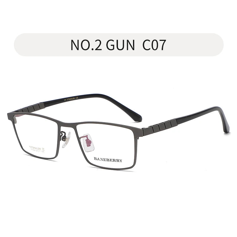 Reven Jate 71099 unisex rectangle titanium prescription eyeglasses — view 5