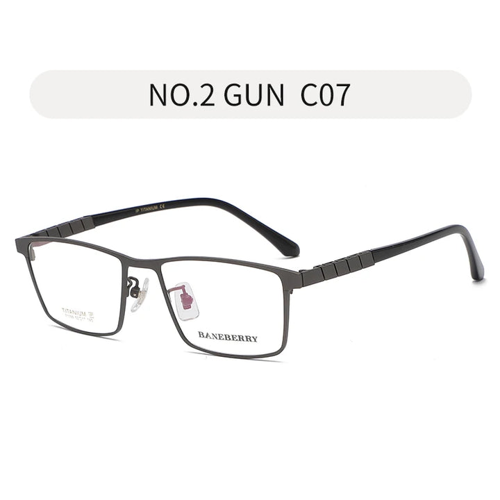 Reven Jate 71099 unisex rectangle titanium prescription eyeglasses — view 5