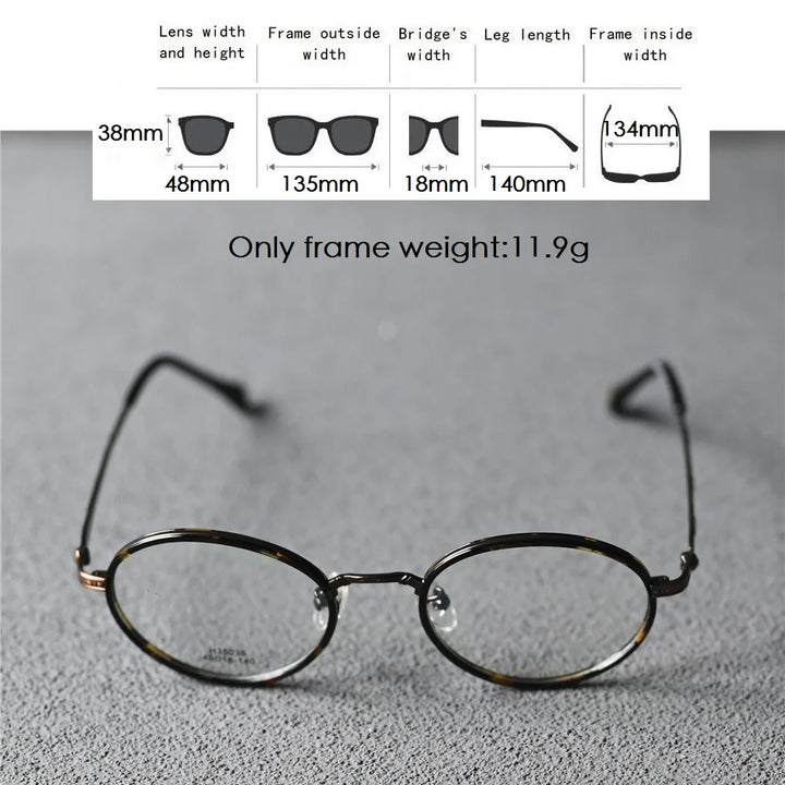 Cubojue Unisex Full Rim Oval Alloy Reading Glasses 35035 Reading Glasses Cubojue   