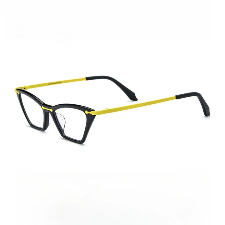 Hewei Unisex Full Rim Square Cat Eye Acetate Eyeglasses 19379