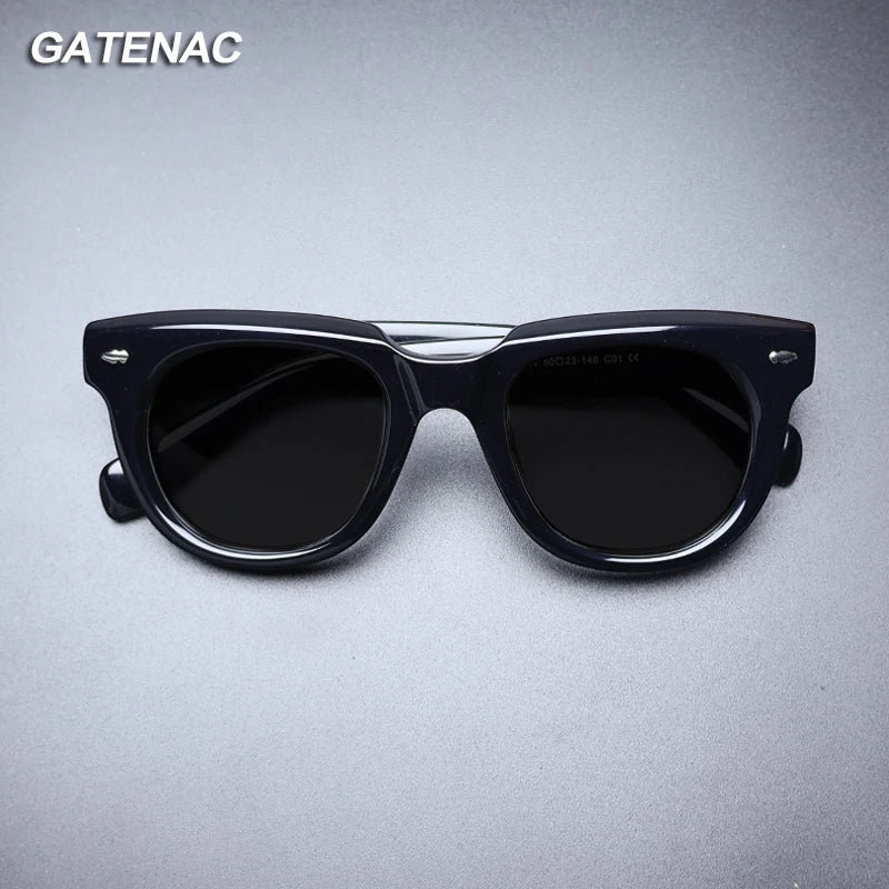 Gatenac Unisex Full Rim Square Acetate Polarized Sunglasses Mo17 Sunglasses Gatenac   