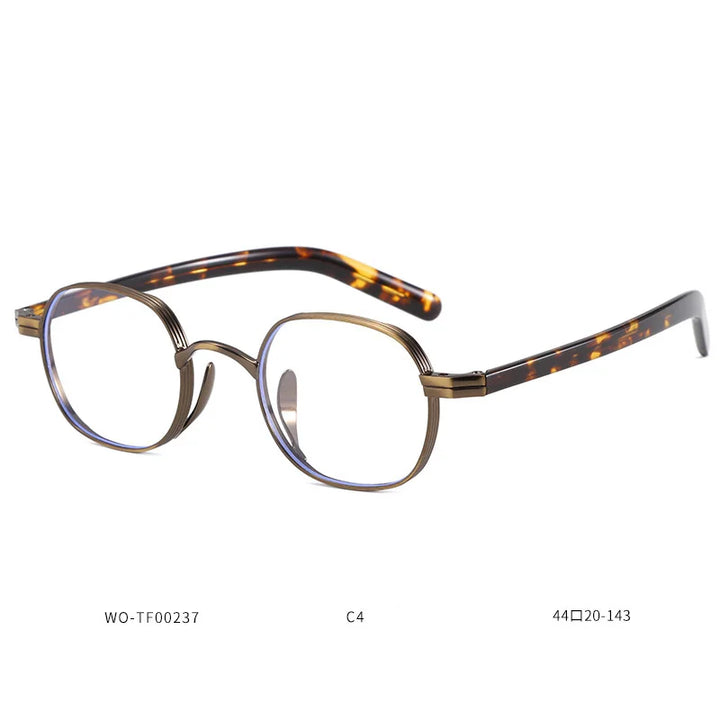 Gmei Optical WO-TF00237 women's round alloy prescription eyeglasses — view 8