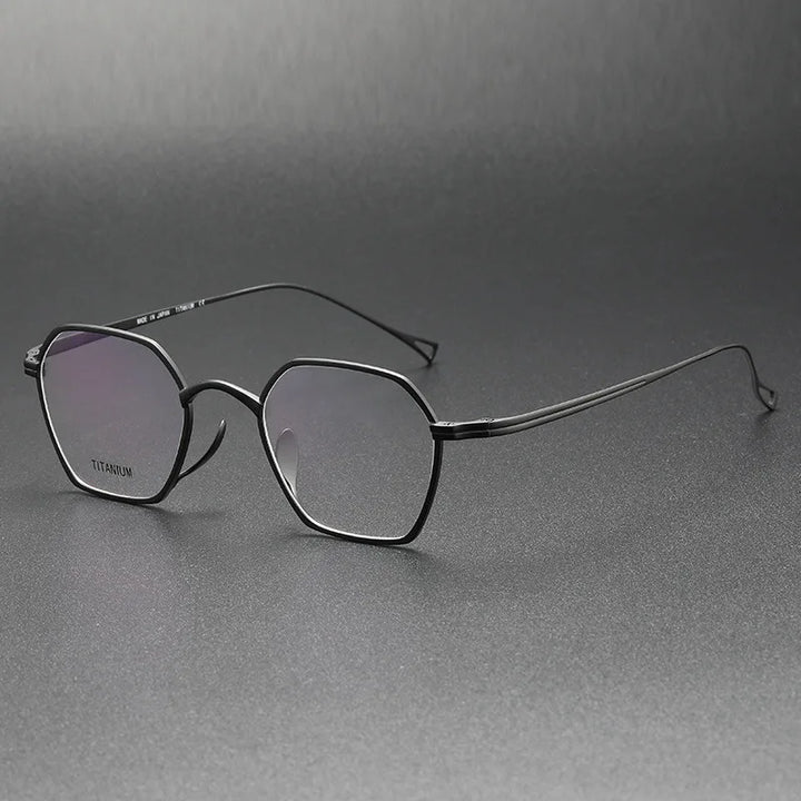 Bobbie Women's Full Rim Polygon Oval Titanium Eyeglasses 391300