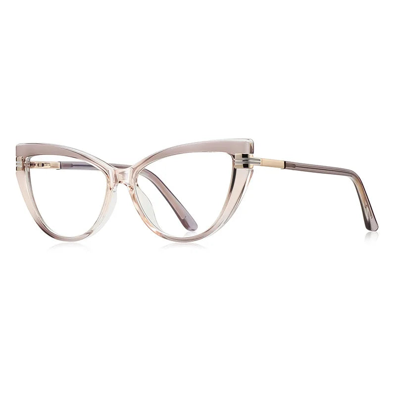 CCspace Women's Full Rim Cat Eye Tr 90 Titanium Reading Glasses 802737