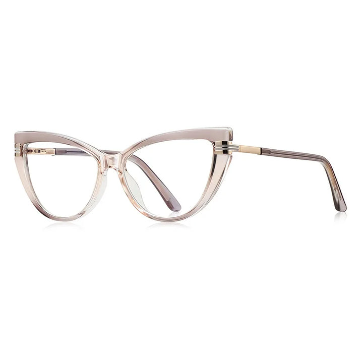 CCspace Women's Full Rim Cat Eye Tr 90 Titanium Reading Glasses 802737