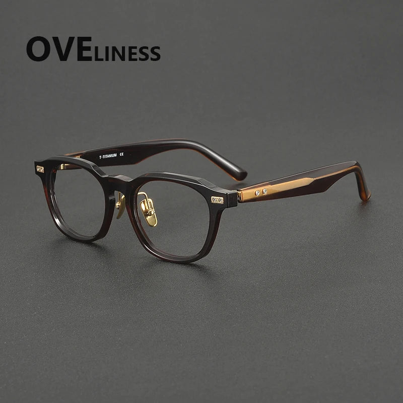 Oveliness Unisex Full Rim Oval Square Acetate Eyeglasses 321023