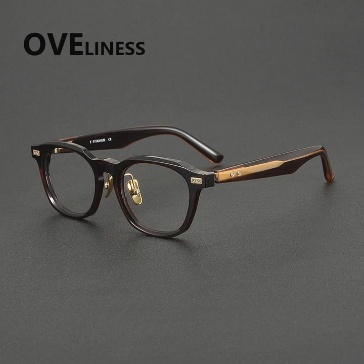 Oveliness Unisex Full Rim Oval Square Acetate Eyeglasses 321023