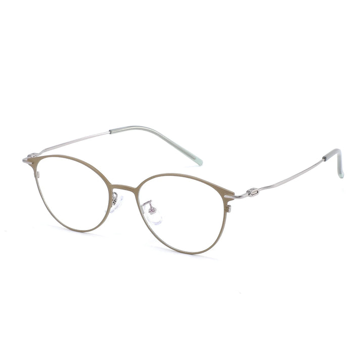 Yimaruili Unisex Full Rim Cat-Eye Pure Titanium Eyeglasses 23049 — view 6 | Yimaruili at FuzWeb
