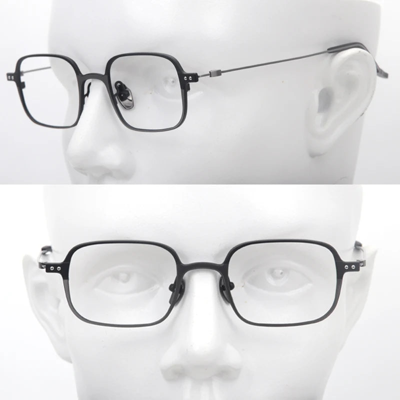 Muzz Y10001 unisex square IP titanium prescription eyeglasses — view 7