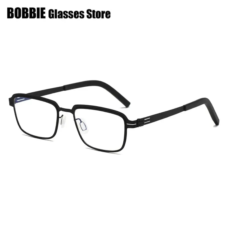 Bobbie 501638 Full Rim Unisex Square Stainless Steel Frames FuzWeb