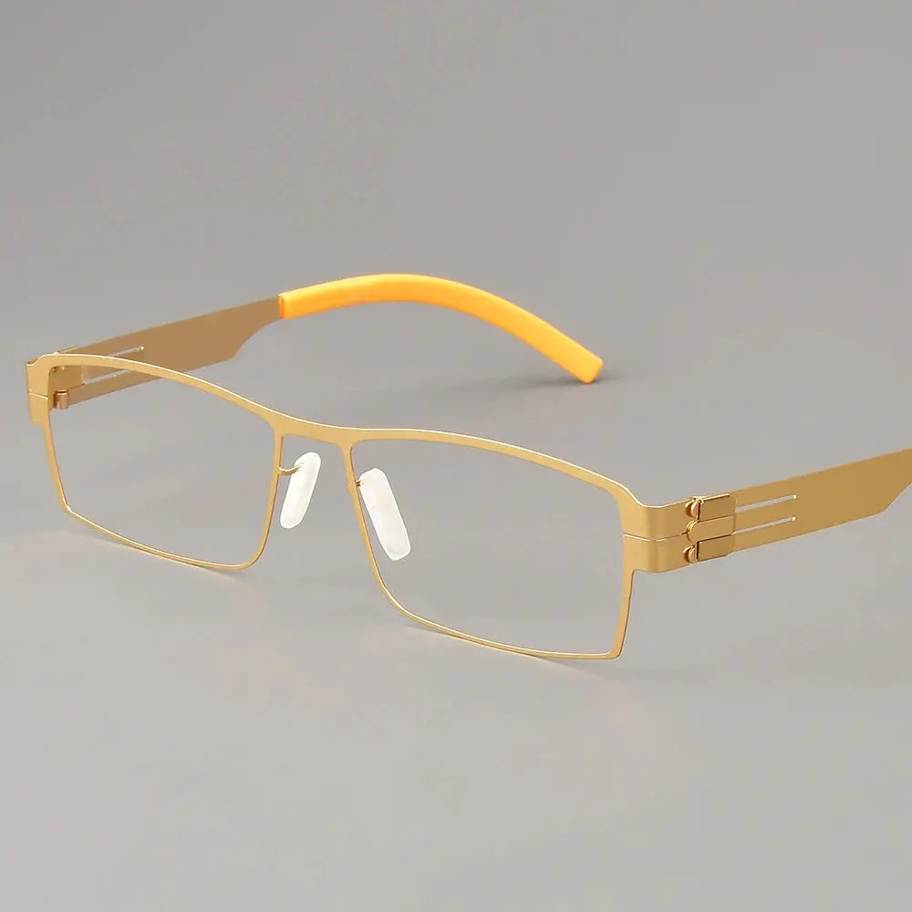Bobbie 508500 Full Rim Unisex Square Screwless Steel Frames FuzWeb
