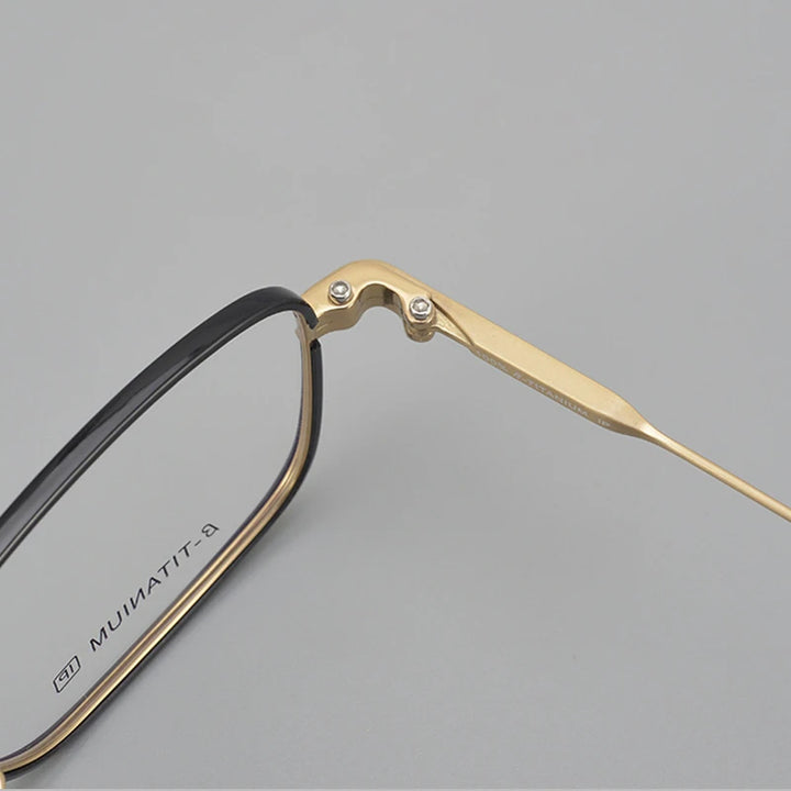 Muzz 2045 men's square IP titanium prescription eyeglasses — view 7