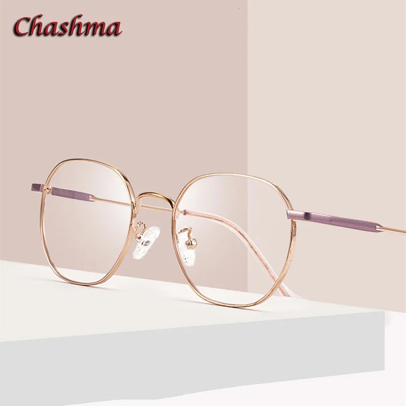 Chashma Ochki Women's Full Rim Polygon Oval Steel Eyeglasses 92008