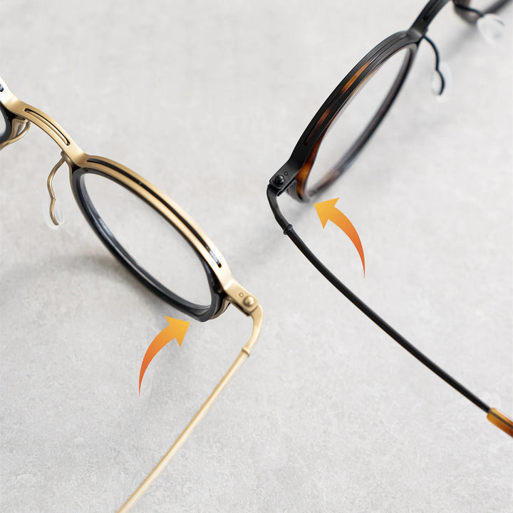 Blackmask Unisex Full Rim Round Titanium Eyeglasses BM-T5860A