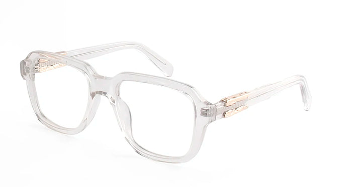 Esnbie Unisex Full Rim Oval Square Brow Line Acetate Eyeglasses 912411