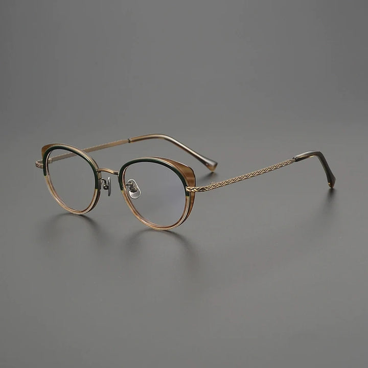 Gatenac Unisex Full Rim Oval Square Acetate Eyeglasses G9001