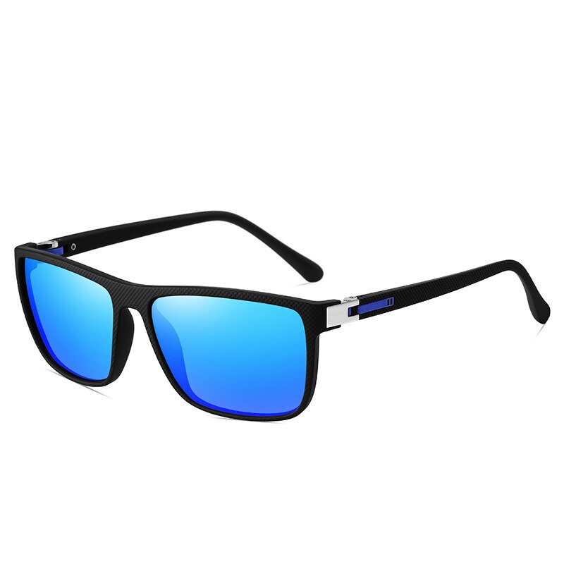 Yimaruili Unisex Full Rim Square Tr 90 Polarized Sunglasses C3045 Sunglasses Yimaruili Sunglasses Black Blue C2 Other 