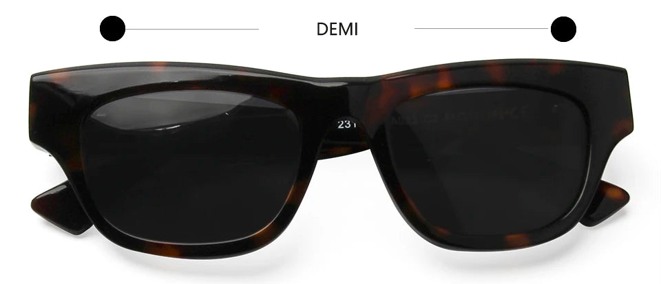 Esnbie Unisex Full Rim Square Brow Line Acetate Sunglasses 230321