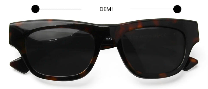 Esnbie Unisex Full Rim Square Brow Line Acetate Sunglasses 230321