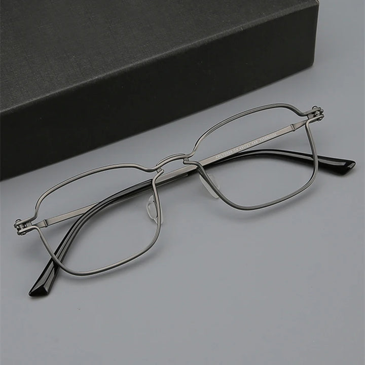 Black Mask Unisex Full Rim Square Titanium Eyeglasses 395898