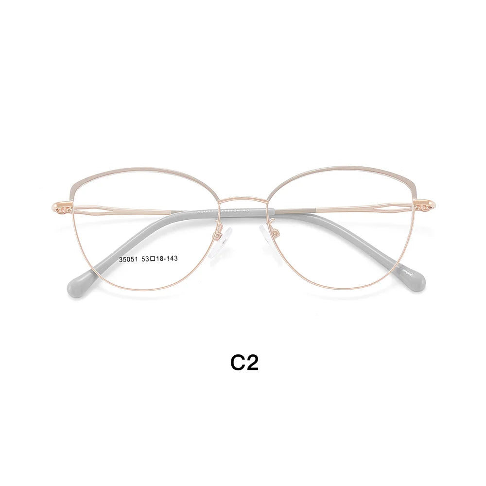 Gmei Optical 35051 women's cat eye alloy prescription eyeglasses — view 7