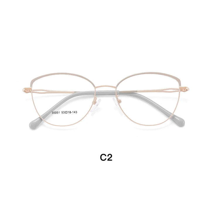 Gmei Optical 35051 women's cat eye alloy prescription eyeglasses — view 7