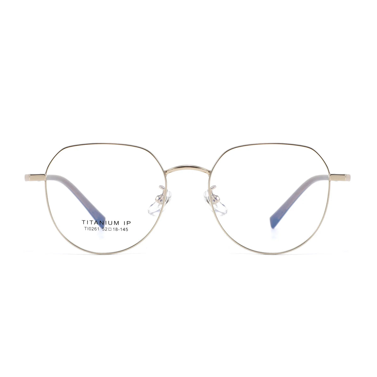 Xbora Unisex Full Rim Polygonal Pure Titanium Eyeglasses TI0261 — view 1 | Xbora at FuzWeb