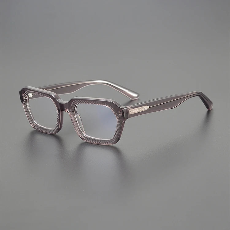 Nobler Unisex Full Rim Flat Top Square Acetate Eyeglasses P069 Full Rim Nobler C2  