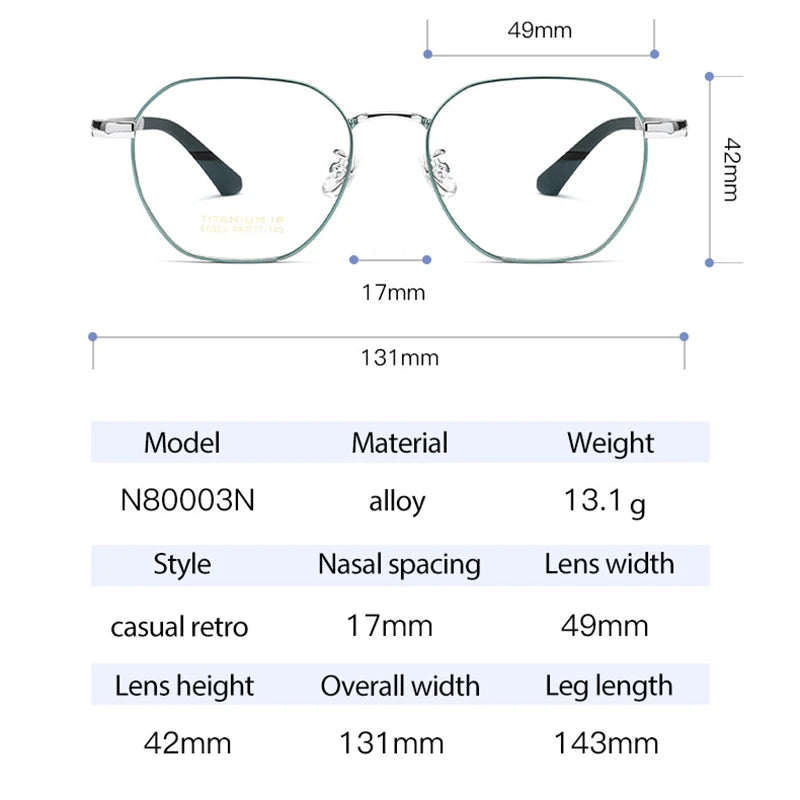 Hotochki Mens Full Rim Square Titanium Eyeglasses N80003n Full Rim Hotochki   