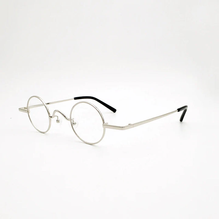 Yujo Unisex Full Rim Small Round Alloy Reading Glasses 00763 Reading Glasses Yujo   