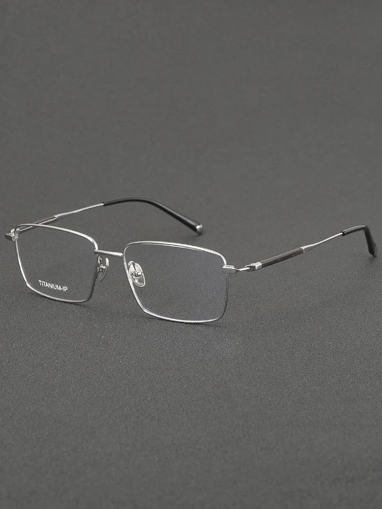 Muzz ZRB-1 men's square pure titanium prescription eyeglasses — view 4