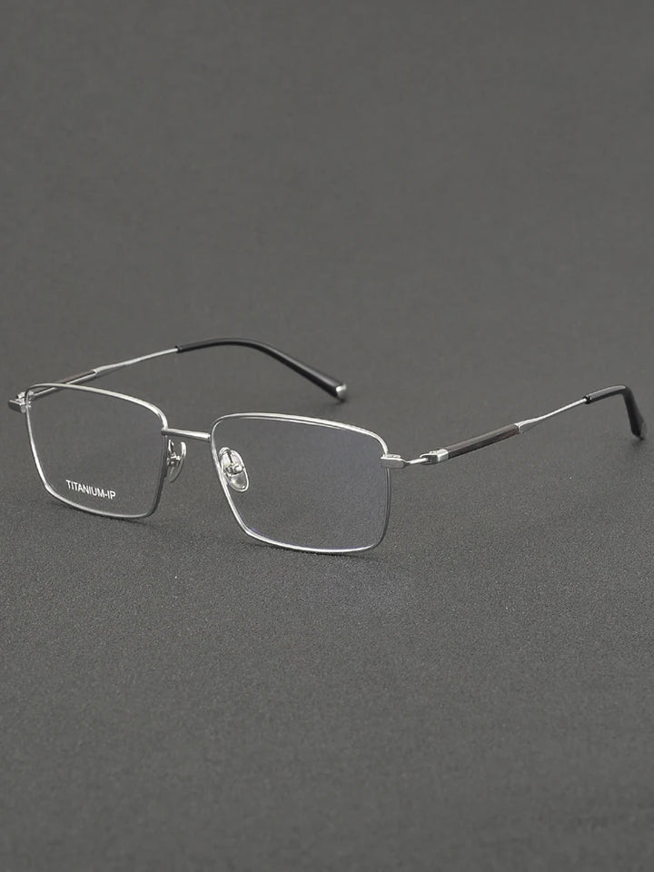 Muzz ZRB-1 men's square pure titanium prescription eyeglasses — view 4