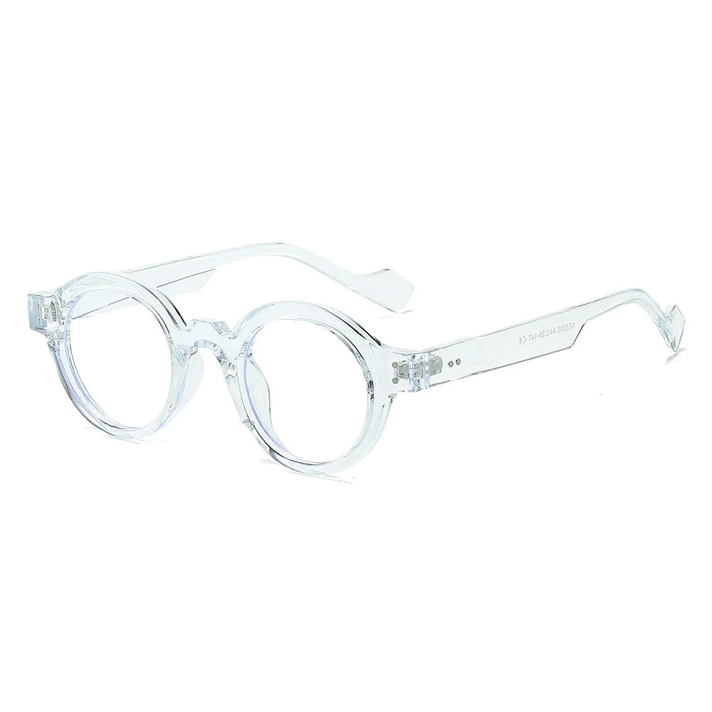 CCSpace Unisex Full Rim Round Plastic Reading Glasses R57194 Reading Glasses CCspace Clear 0 