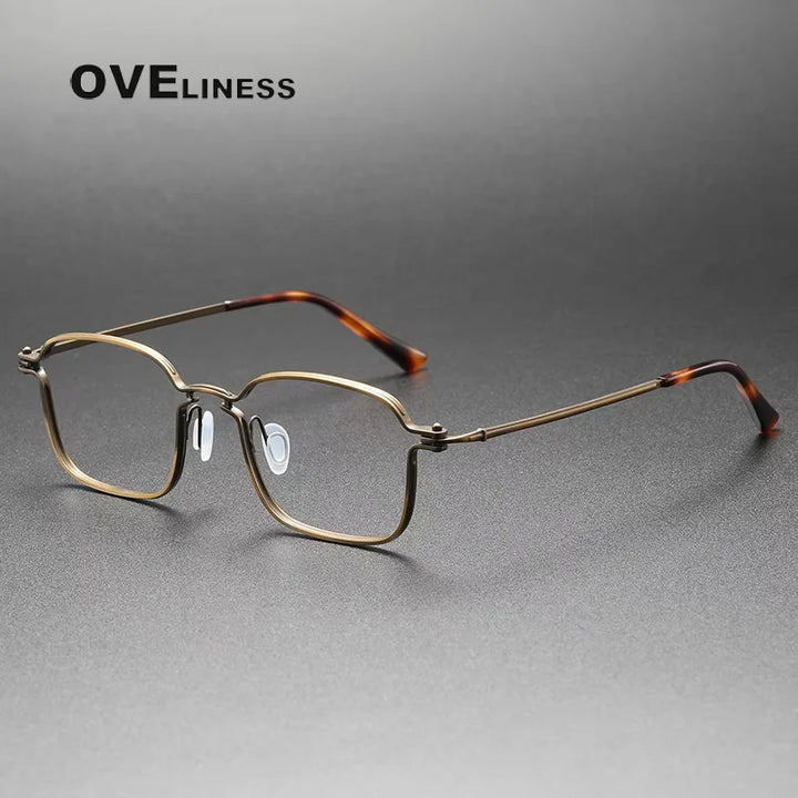 Oveliness Unisex Full Rim Square Thin Titanium Eyeglasses 25898