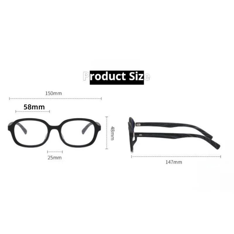 Xbora Unisex Full Rim Big Oval Tr 90 Alloy Eyeglasses 508501