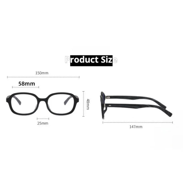 Xbora Unisex Full Rim Big Oval Tr 90 Alloy Eyeglasses 508501