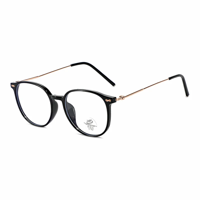 Ralferty Women's Full Rim Round Tr 90 Acetate Eyeglasses R85068 Full Rim Ralferty C1 Black CHINA 