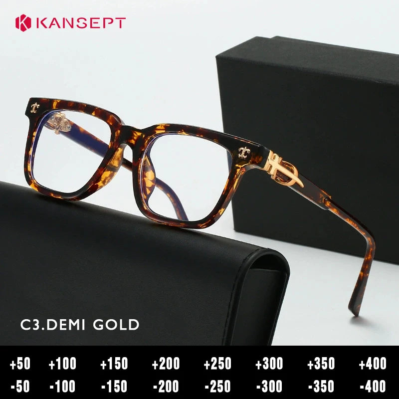 Kansept Unisex Full Rim Square Acetate Reading Glasses 25139